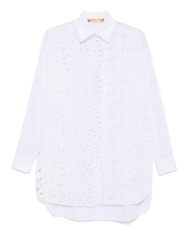Ermanno Scervino Hemd mit Lochstickerei - Weiß Weiß