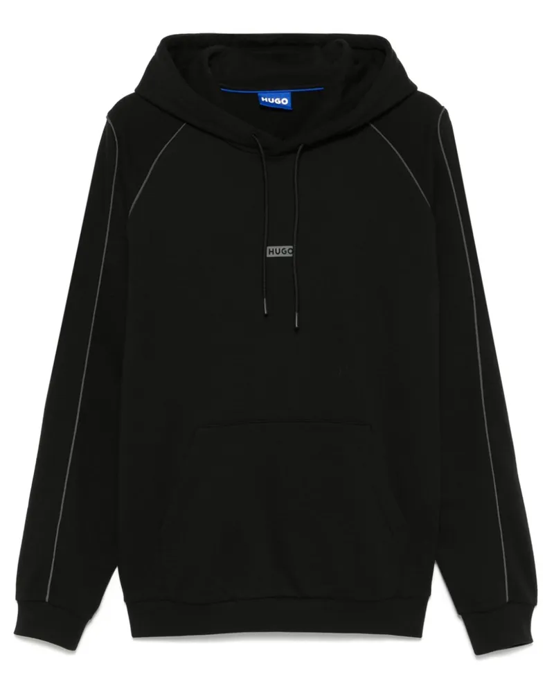 HUGO BOSS Hoodie mit Logo-Print - Schwarz Schwarz