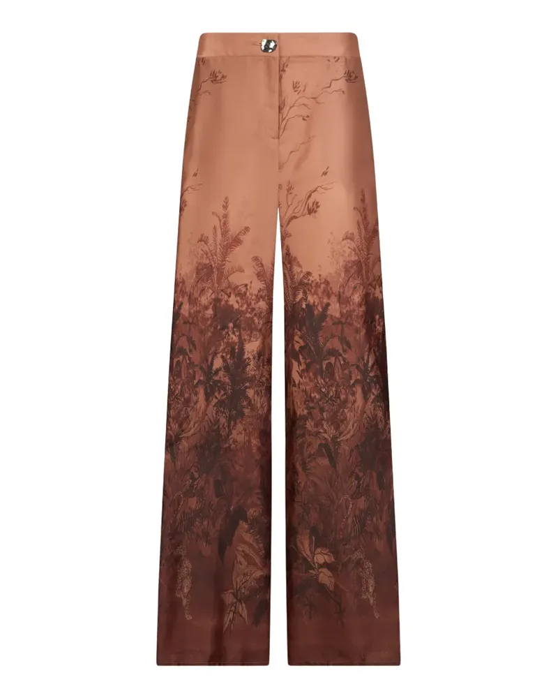 Liu Jo printed twill palazzo pants - Nude Nude