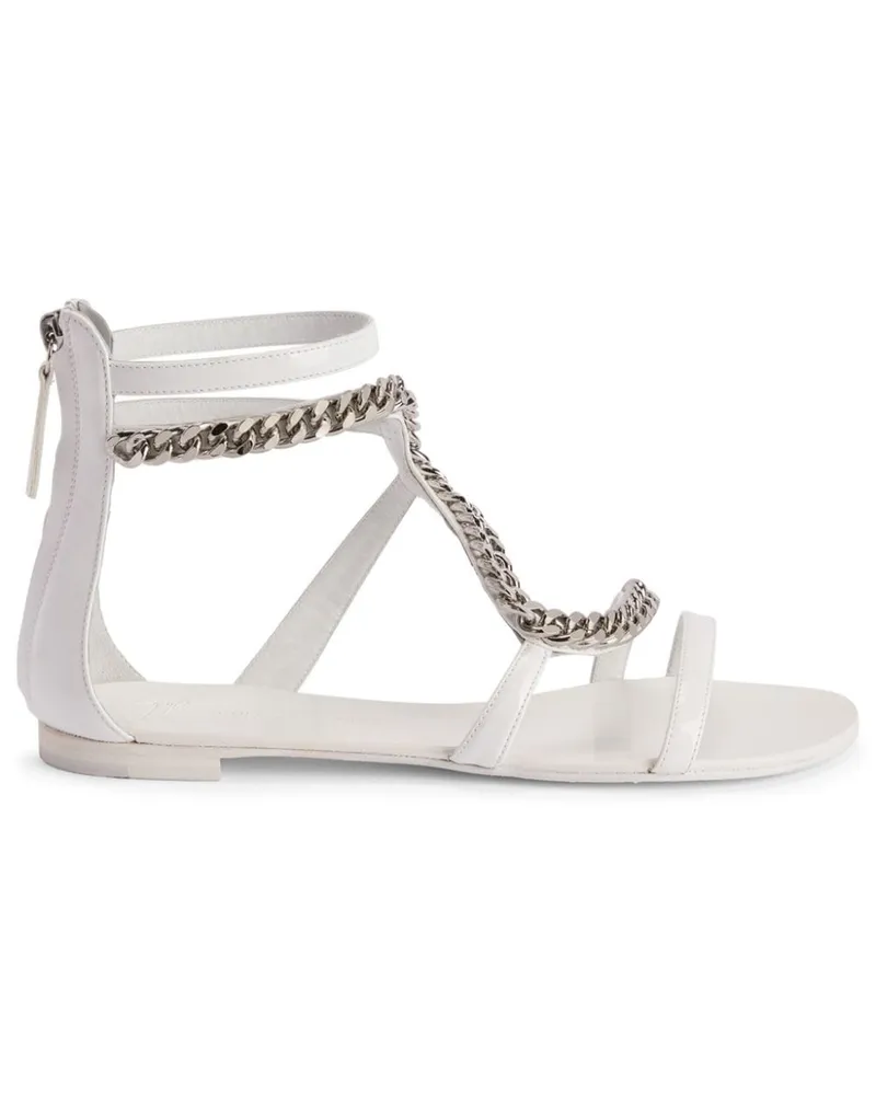 Giuseppe Zanotti Sandalen mit Kettendetail Weiß