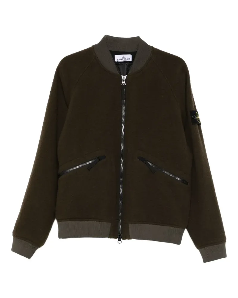 Stone Island logo-patch bomber jacket - Grün Grün