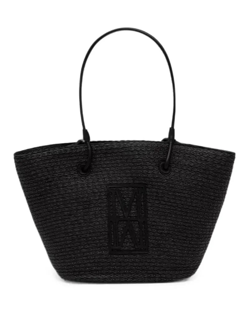 Marc O'Polo Großer Shopper mit Logo-Patch - Schwarz Schwarz