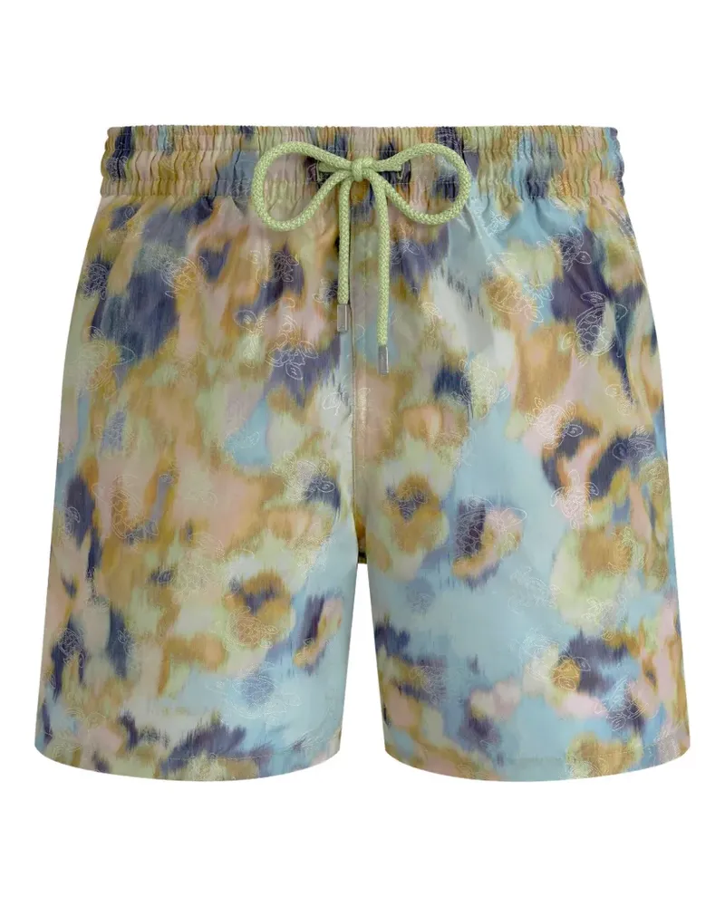 Vilebrequin x Maison BUCOL Blurred Nymphea Badeshorts - Blau Blau