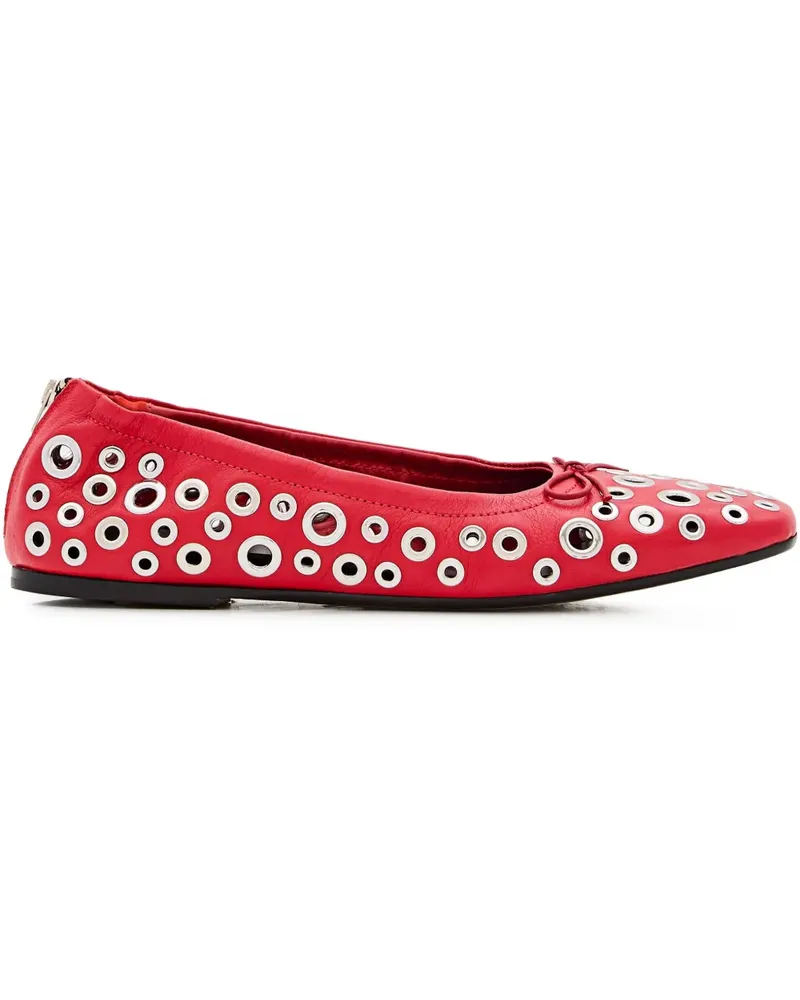Golden Goose Ballerinas mit Ösen - Rot Rot