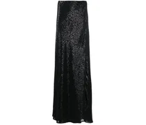 Maxirock mit Pailletten - Schwarz