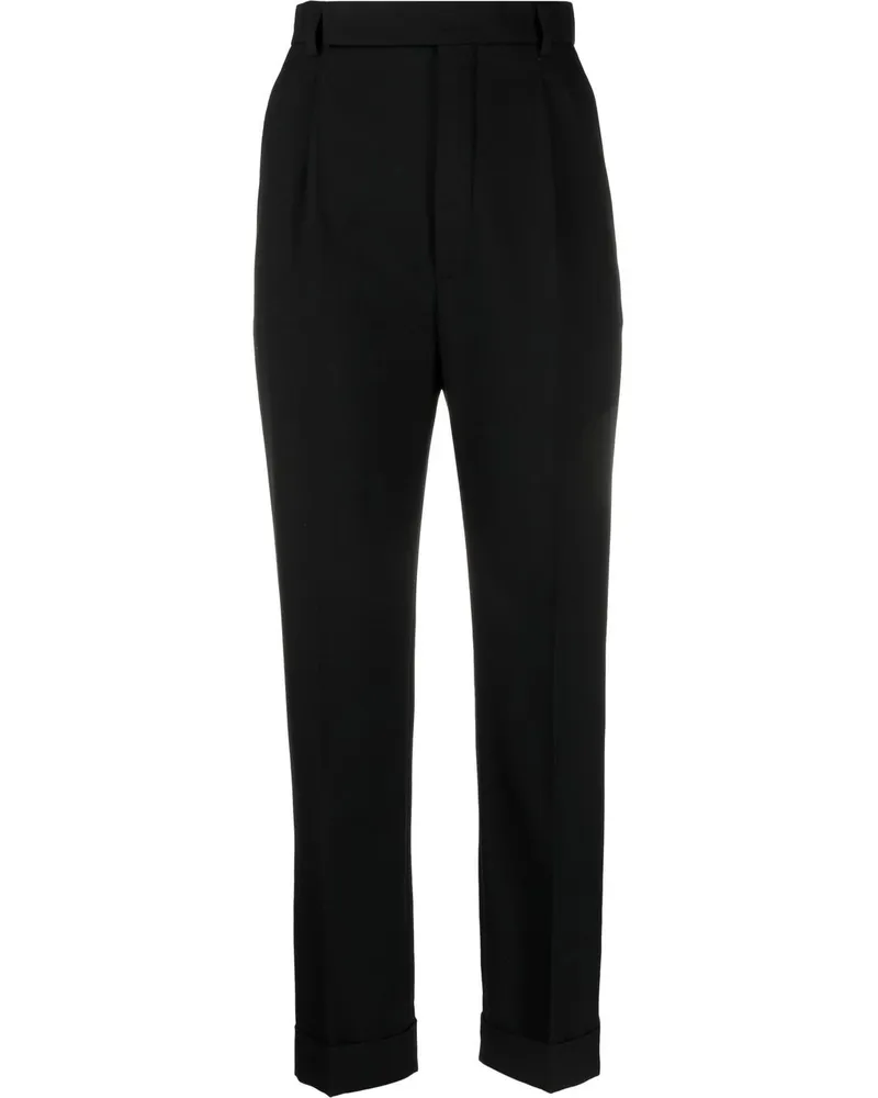 Saint Laurent Klassische Tapered-Hose - Schwarz Schwarz