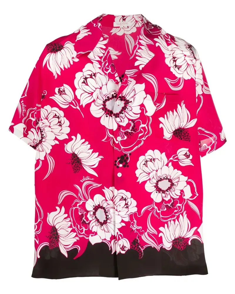 Valentino Garavani Hemd mit Blumen-Print - Rosa Rosa