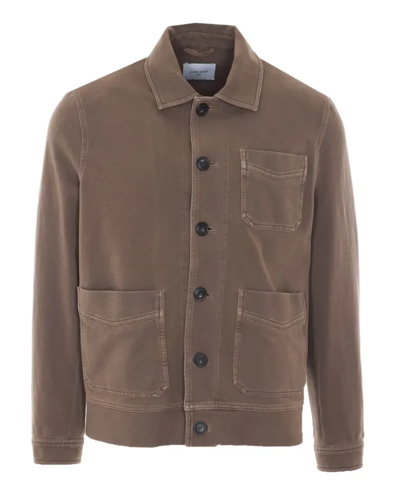CIRCOLO 1901 Work button-front jacket - Braun Braun
