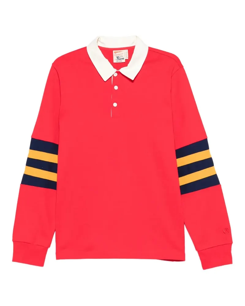 Champion Poloshirt mit Streifendetail - Rot Rot
