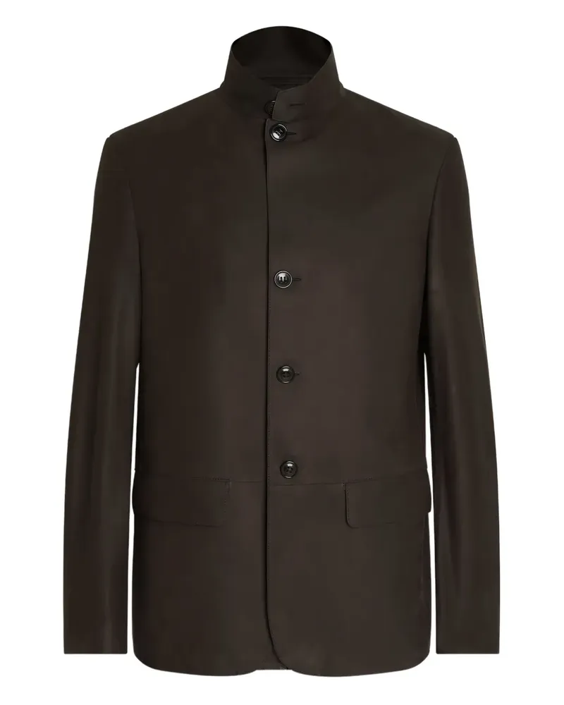 Ermenegildo Zegna Il Conte Jacke aus Kalbsleder - Braun Braun