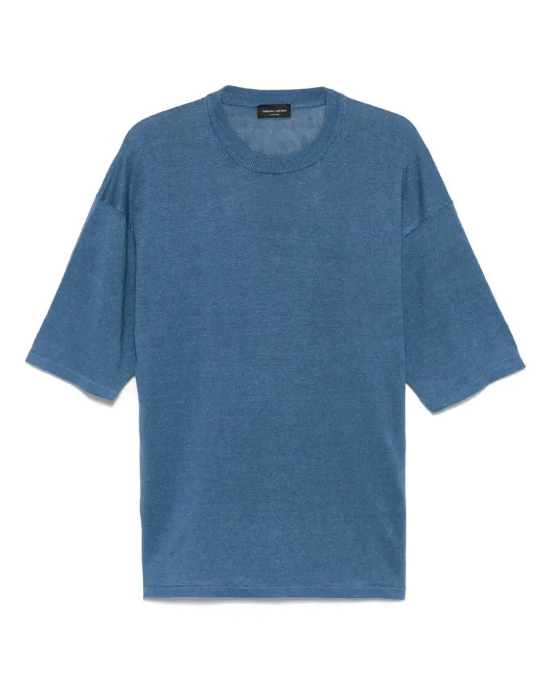 Roberto Collina T-Shirt aus Leinen - Blau Blau