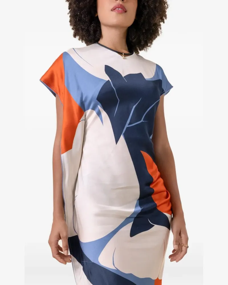 Victoria Beckham Victoria graphic-print maxi dress - Weiß Weiß