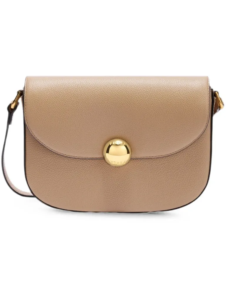 Furla Moonlight S Schultertasche aus Leder - Nude Nude