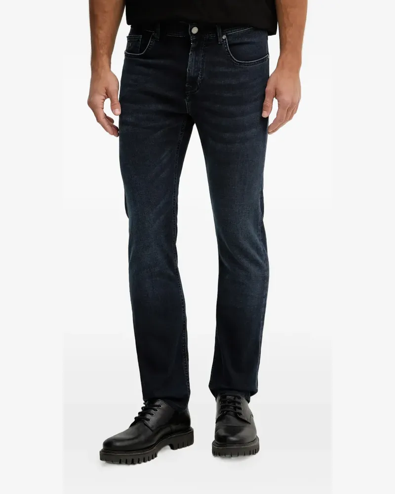 Karl Lagerfeld logo-patch jeans - Blau Blau