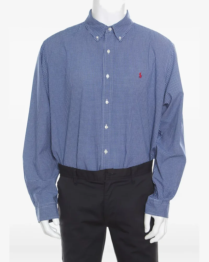 Ralph Lauren Kariertes Hemd mit Polo Pony - Blau Blau