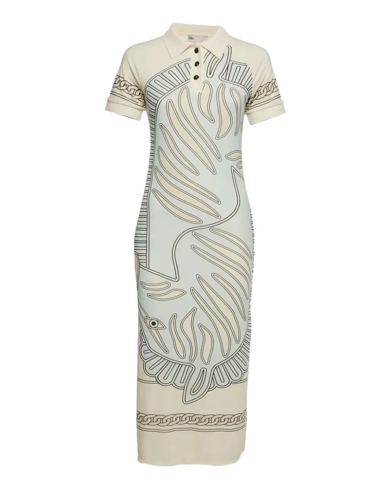 Tory Burch collared midi dress - Nude Nude