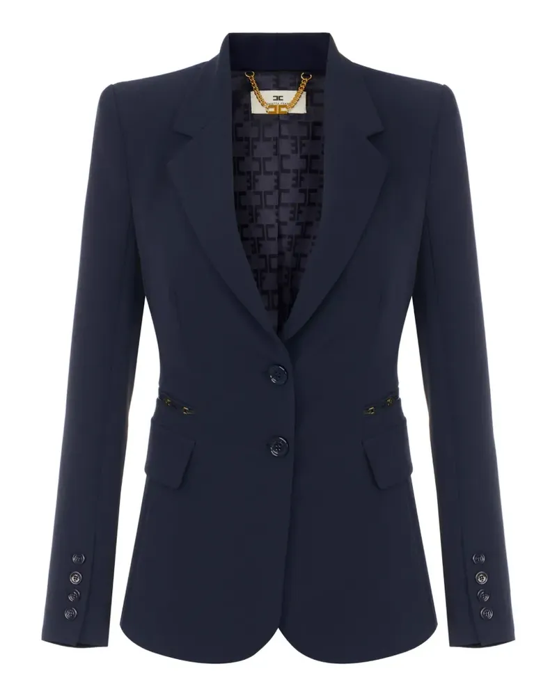 Elisabetta Franchi Einreihige Jacke - Blau Blau