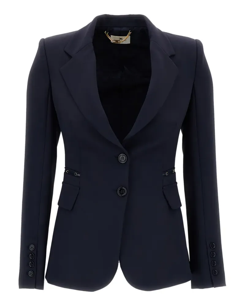 Elisabetta Franchi chain-detail single-breasted jacket - Blau Blau