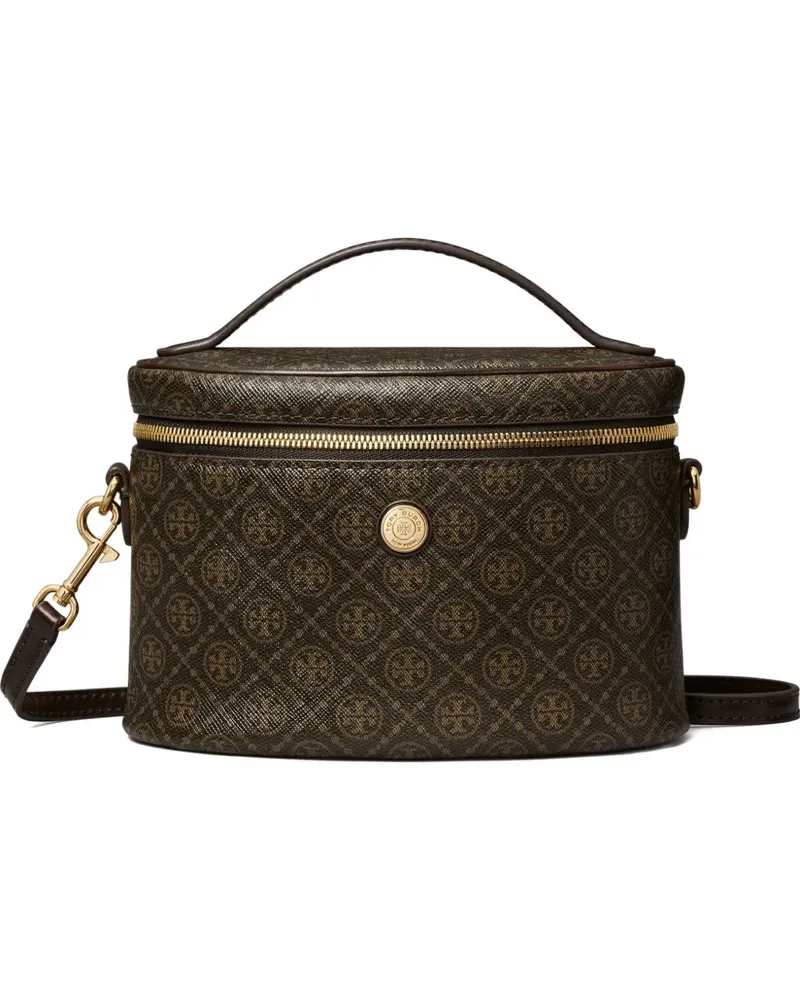 Tory Burch Beschichtete Kosmetiktasche mit Monogramm - Braun Braun