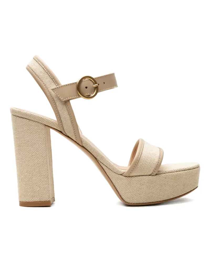 Gianvito Rossi Milos platform buckle sandals - Nude Nude