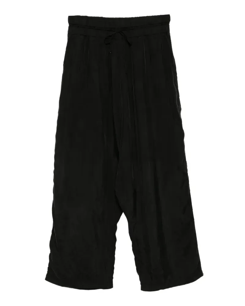 Studiorundholz drawstring-waist gathered trousers - Schwarz Schwarz