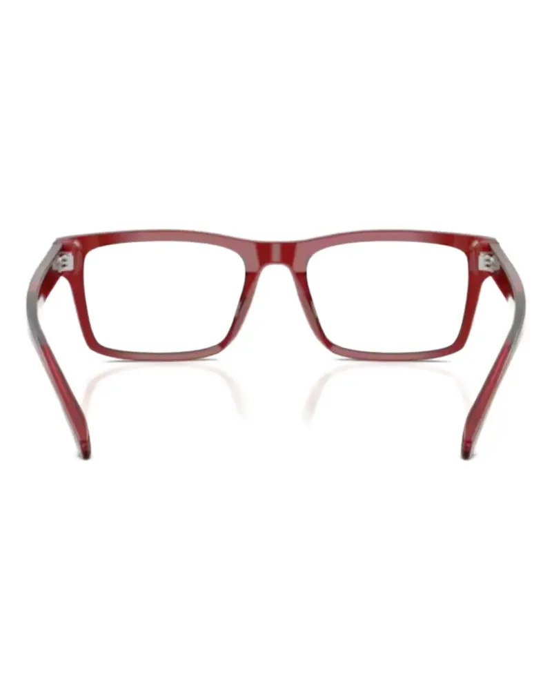 Emporio Armani Brille mit eckigem Gestell - Rot Rot