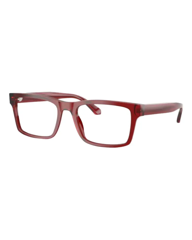 Emporio Armani Brille mit eckigem Gestell - Rot Rot