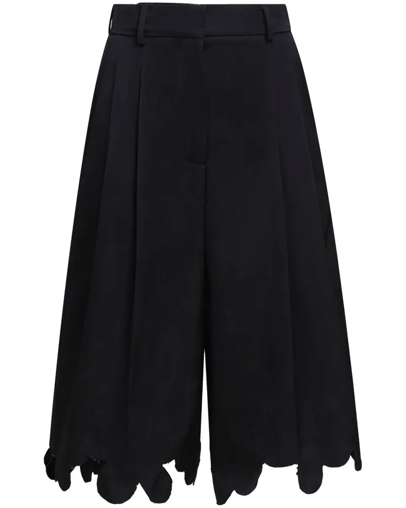 Marni Klassische Shorts mit Wellensaum - Schwarz Schwarz