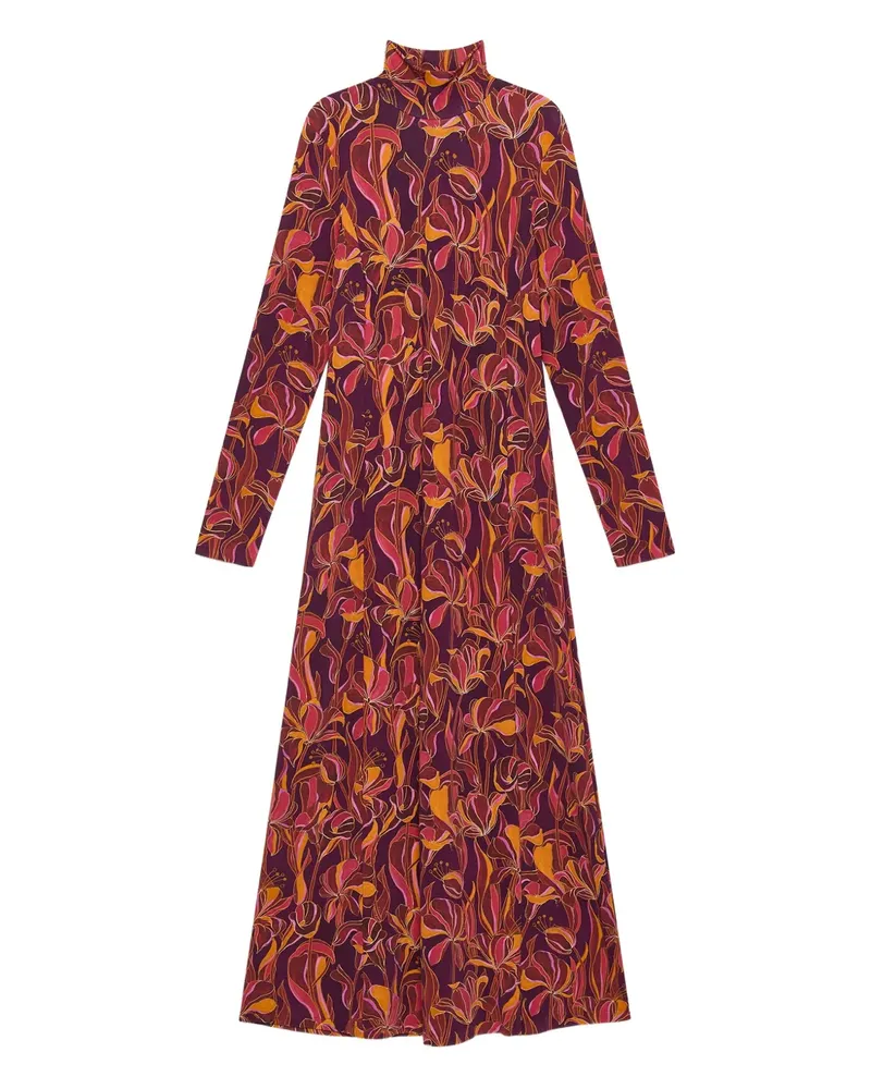 Maliparmi Maxikleid mit Blumen-Print - Rot Rot