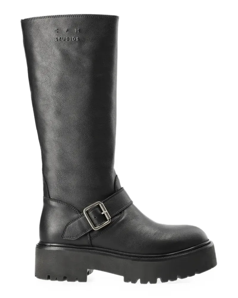 Copenhagen Chunky Biker buckled chunky-sole boots - Schwarz Schwarz