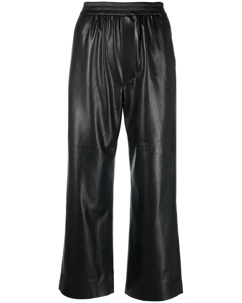 Nanushka Gerade Cropped-Hose - Schwarz Schwarz