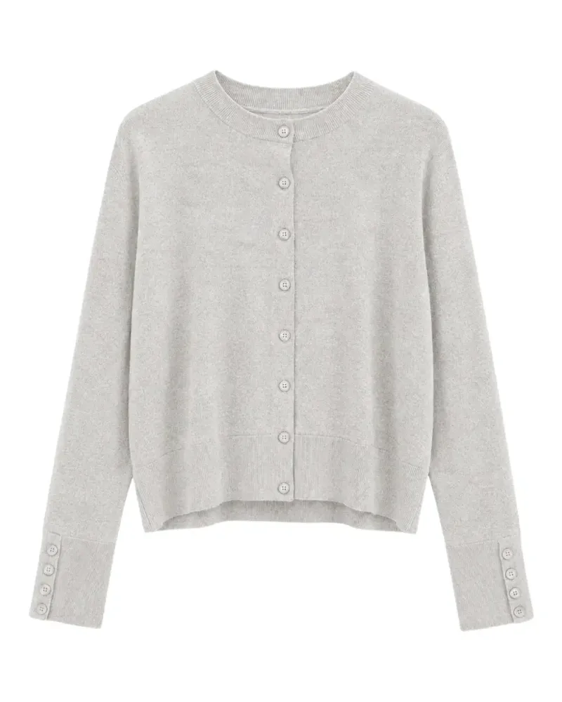 Yigal Azrouel Cardigan mit Rundhalsausschnitt und geknöpften Ärmelbündchen - Grau Grau