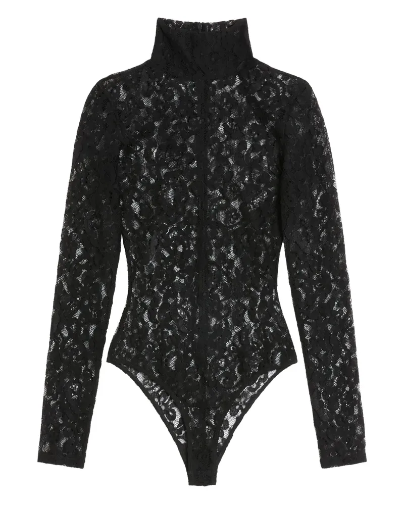 Valentino Garavani Bestickter Spitzenbody - Schwarz Schwarz