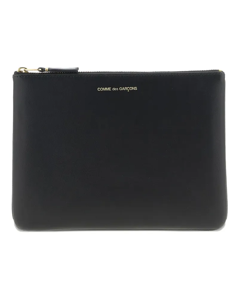 Comme des Garçons embossed logo zip wallet - Schwarz Schwarz