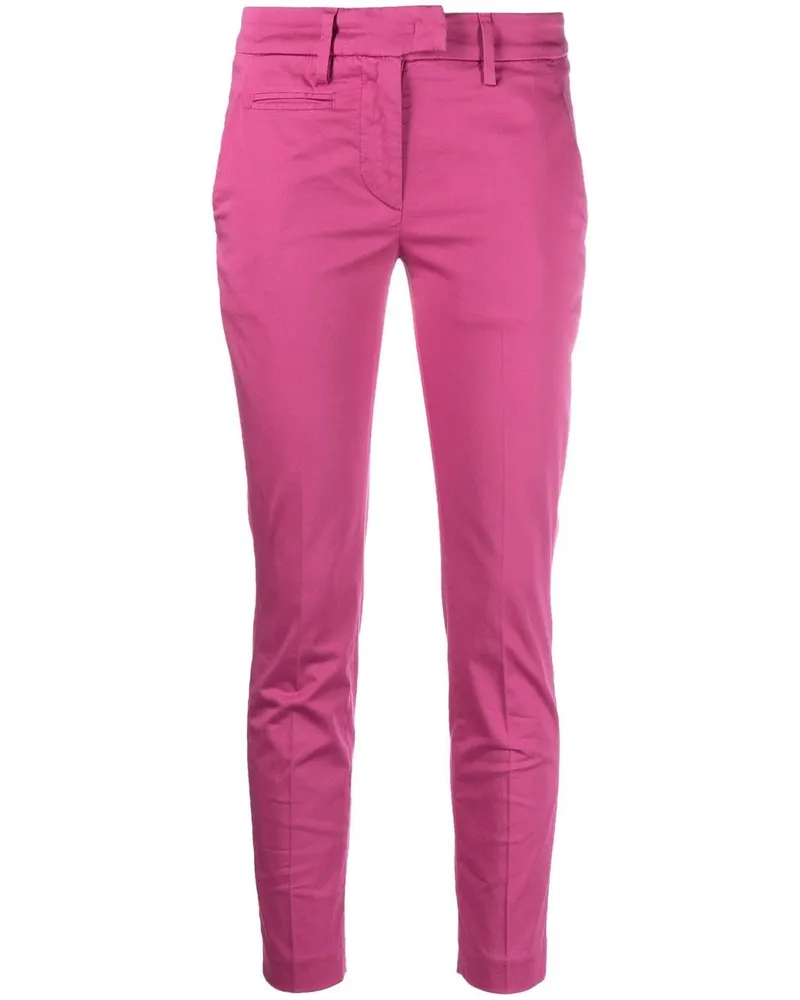 Dondup Halbhohe Slim-Fit-Jeans - Rosa Rosa