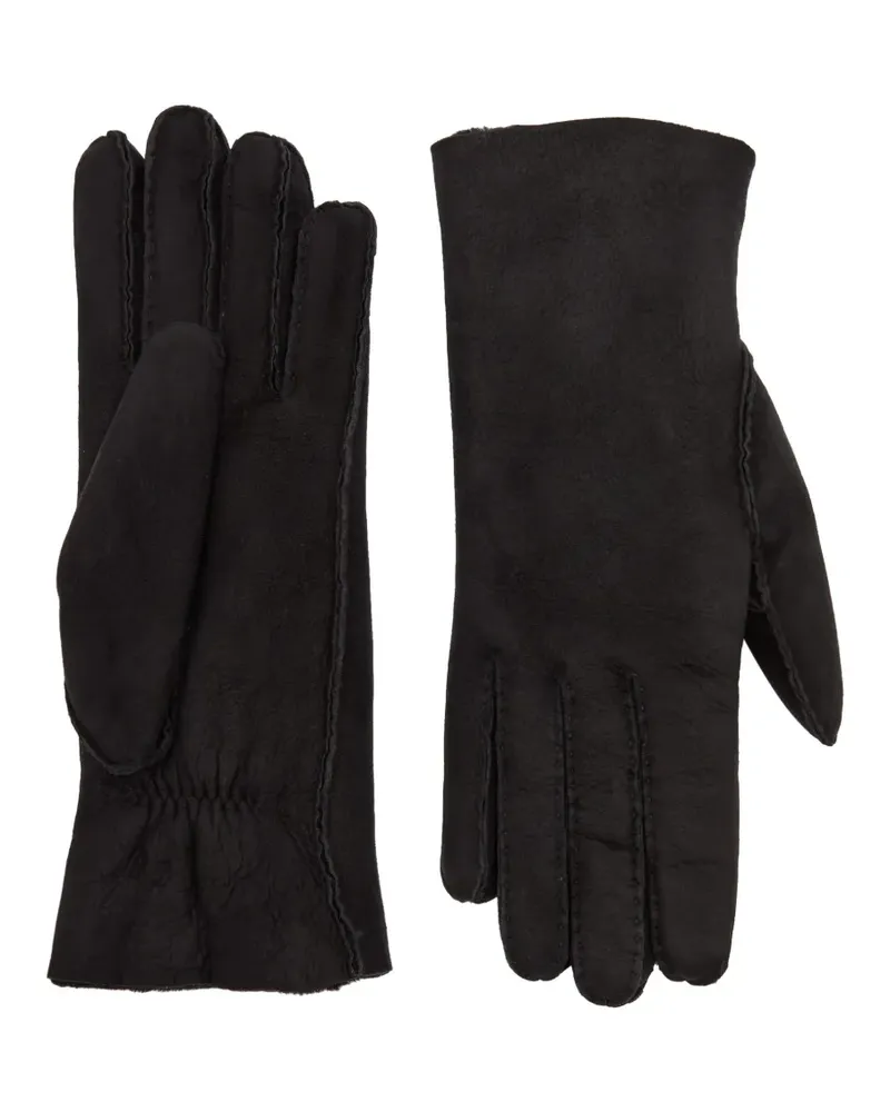 Agnelle stitched gloves - Schwarz Schwarz