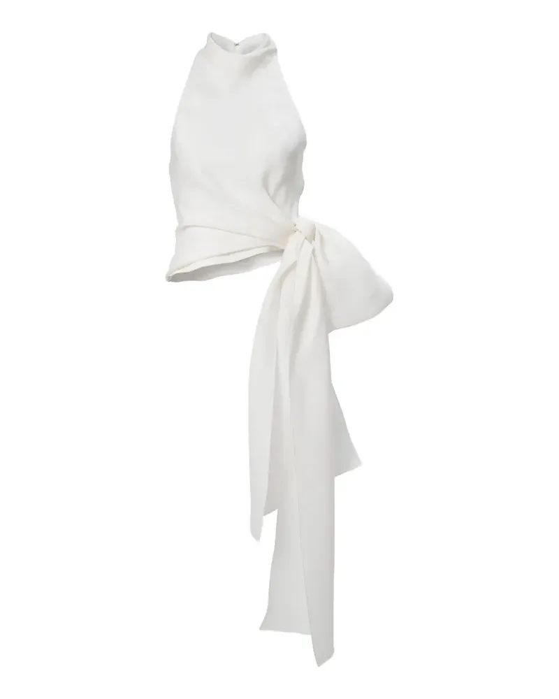 Carolina Herrera New York Neckholder-Bluse mit Schleife - Weiß Weiß