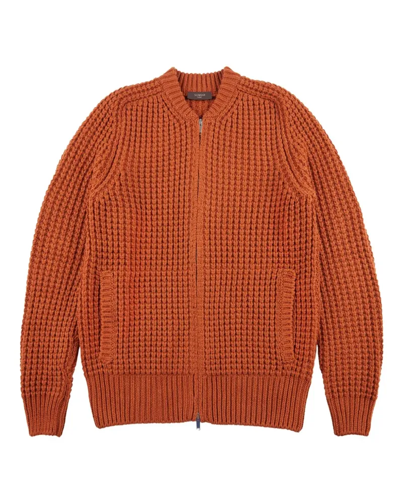 Zanone Cardigan mit Reißverschluss - Orange Orange