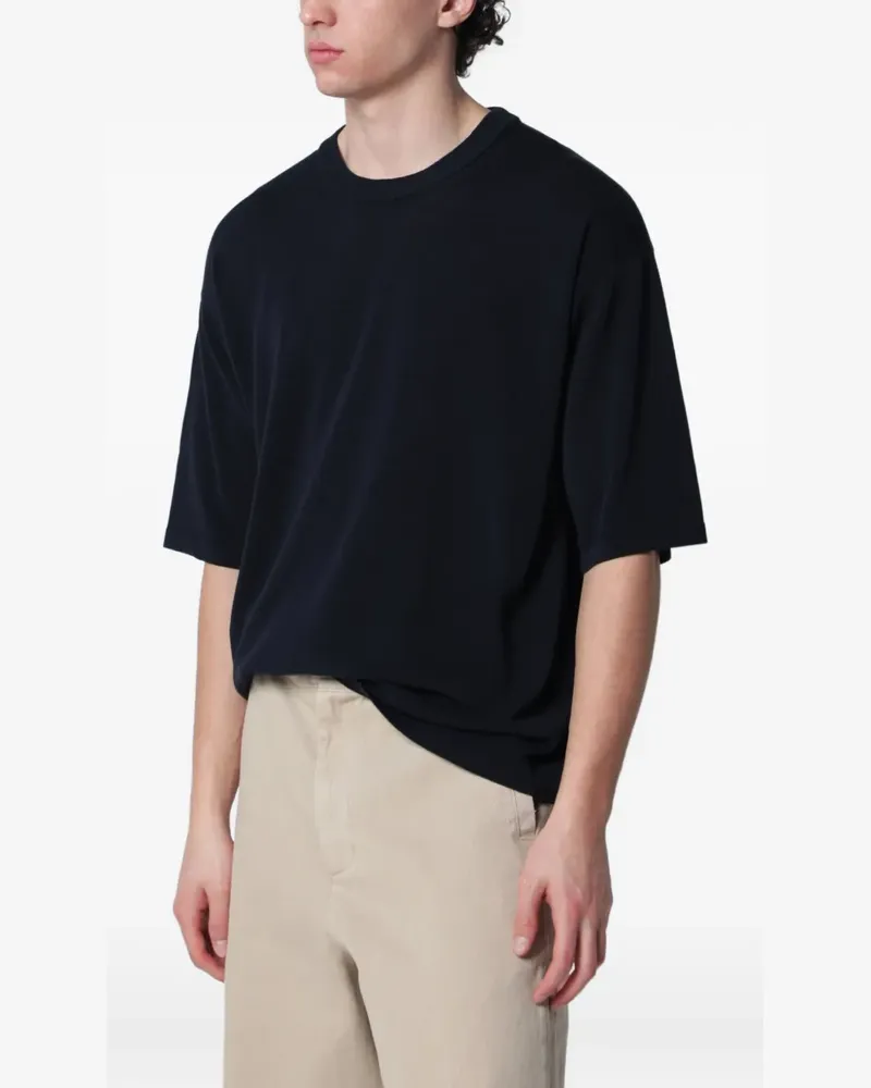 Roberto Collina Gestricktes T-Shirt - Blau Blau