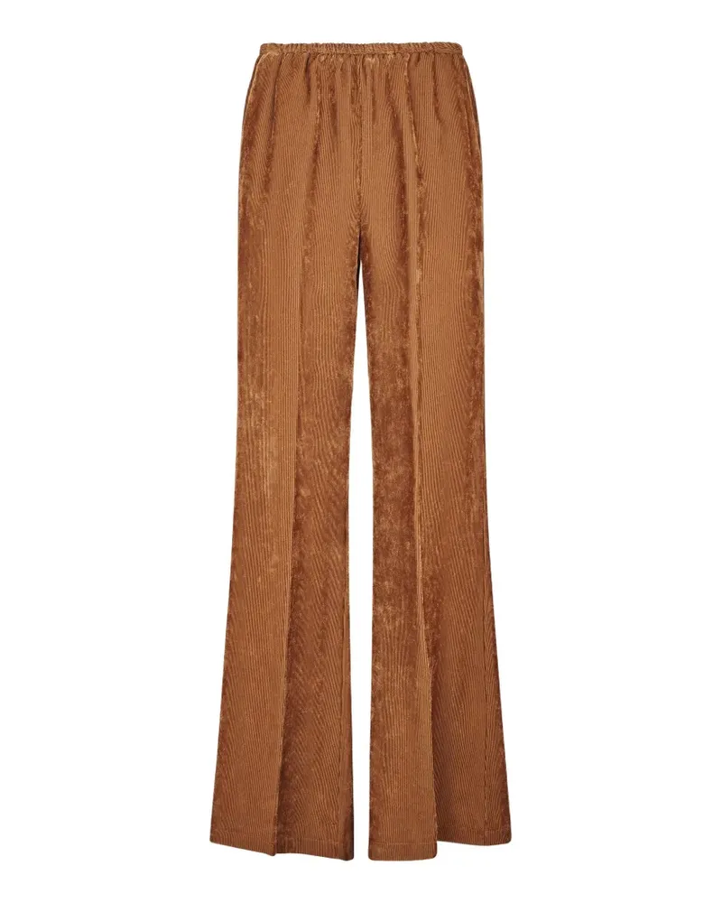 forte_forte Gerippte Strickhose aus Samt - Orange Orange