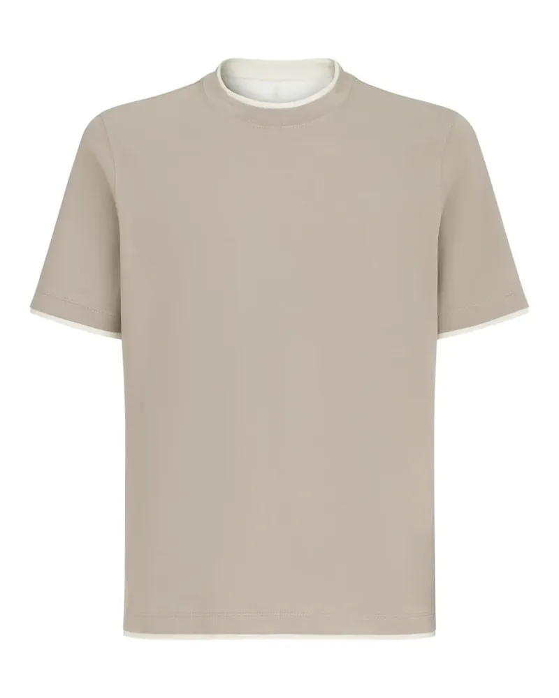 Brunello Cucinelli layered-effect T-shirt - Grau Grau