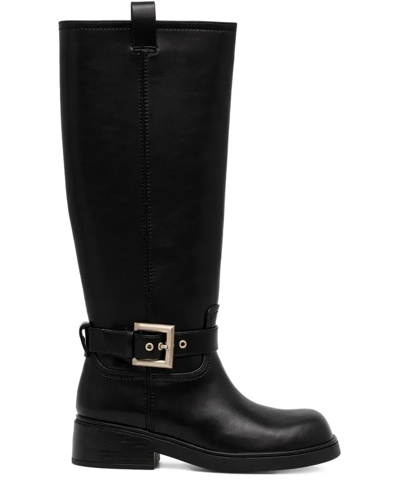 Armani Exchange Stiefel mit Schnallendetail - Schwarz Schwarz