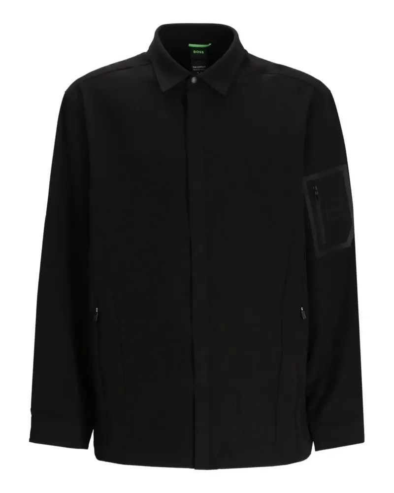 HUGO BOSS Hemdjacke mit Taschendetail - Schwarz Schwarz