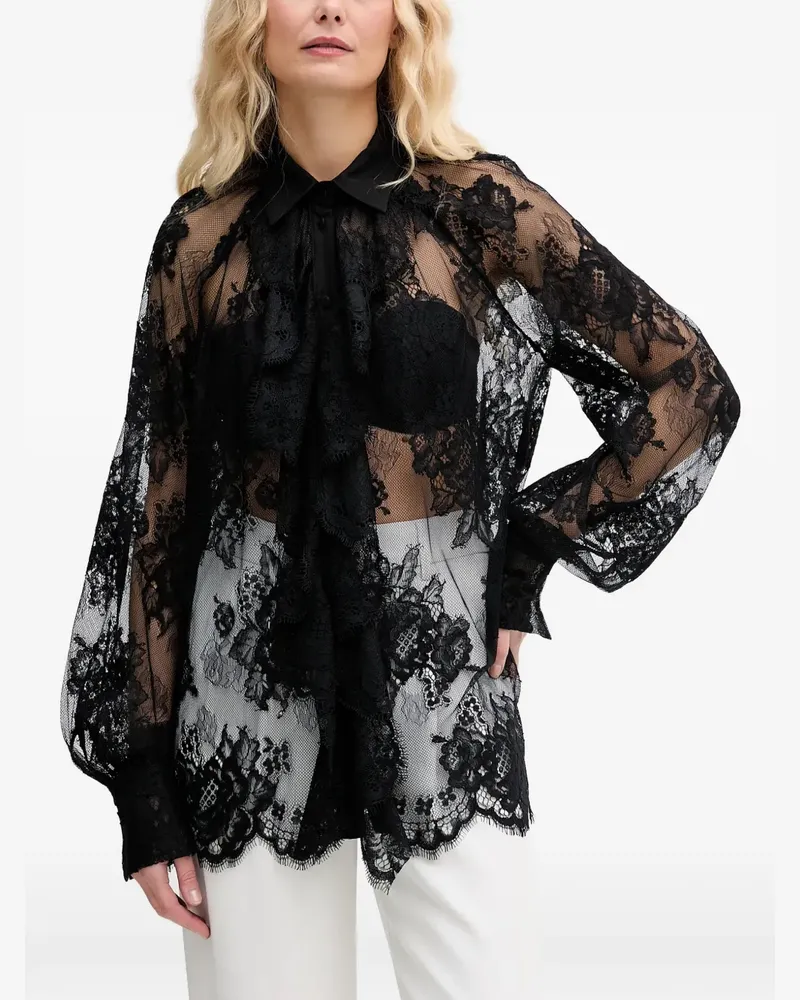 Aniye By lace ruffled shirt - Schwarz Schwarz