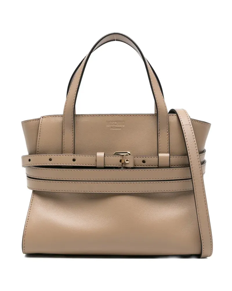 Moschino buckle-strap tote bag - Nude Nude