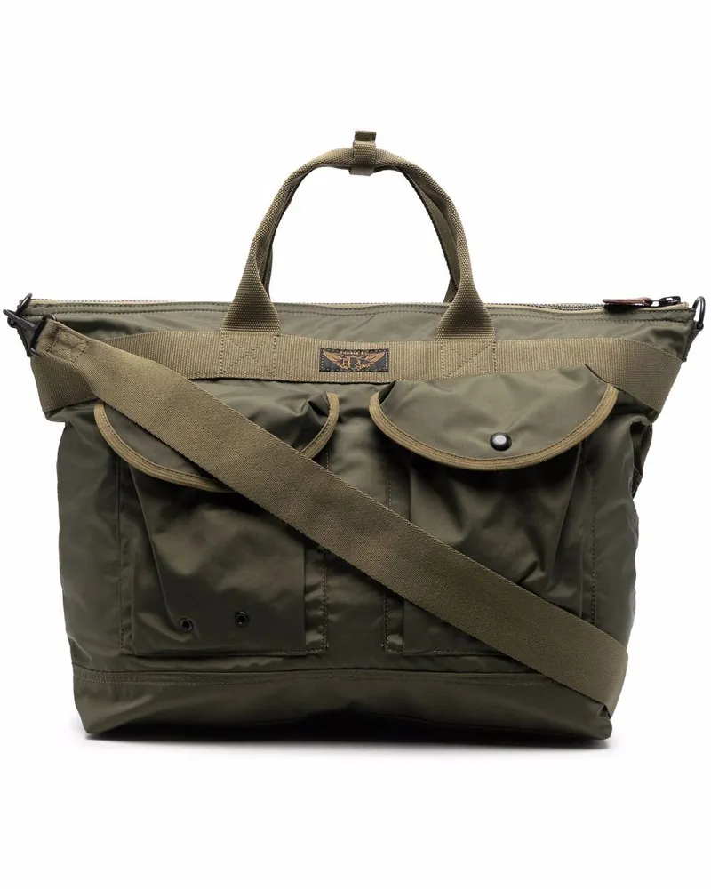 Ralph Lauren Shopper mit Logo-Patch - Grün Grün