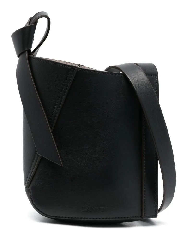 Lanvin Schultertasche aus Leder Schwarz