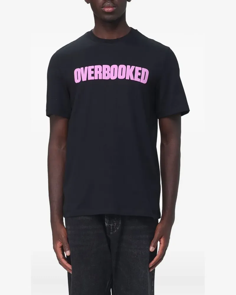 MSGM T-Shirt mit Slogan-Print - Schwarz Schwarz