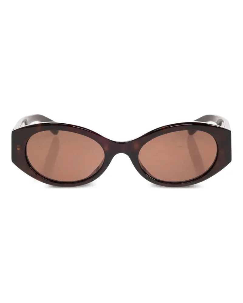 Balenciaga Nano Sonnenbrille mit rundem BB-Logo - Braun Braun