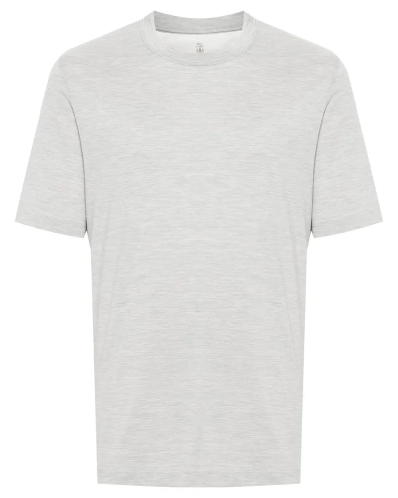 Brunello Cucinelli Meliertes T-Shirt - Grau Grau
